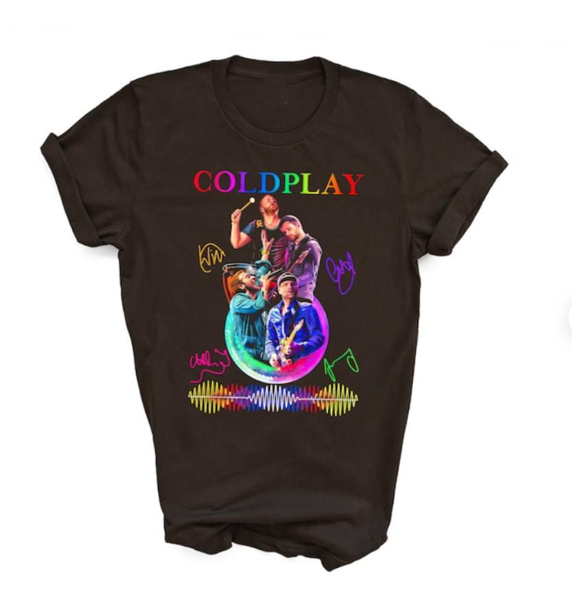 Коллекция ColdPlay Группа Подарок Для Фаната Футболка Черная Все Размеры Унисекс Унисекс Футболка