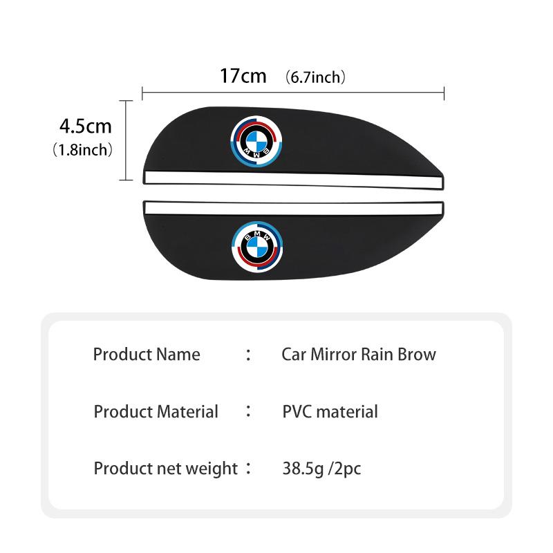 2pcs Carbon Car Rearview Mirror Rain Eyebrow Blocker Sun Visor For BMW X3 X5 M5 M3 E46 E90 E60 F10 E39 F30 E36 G30 E87 E70 ZJ4