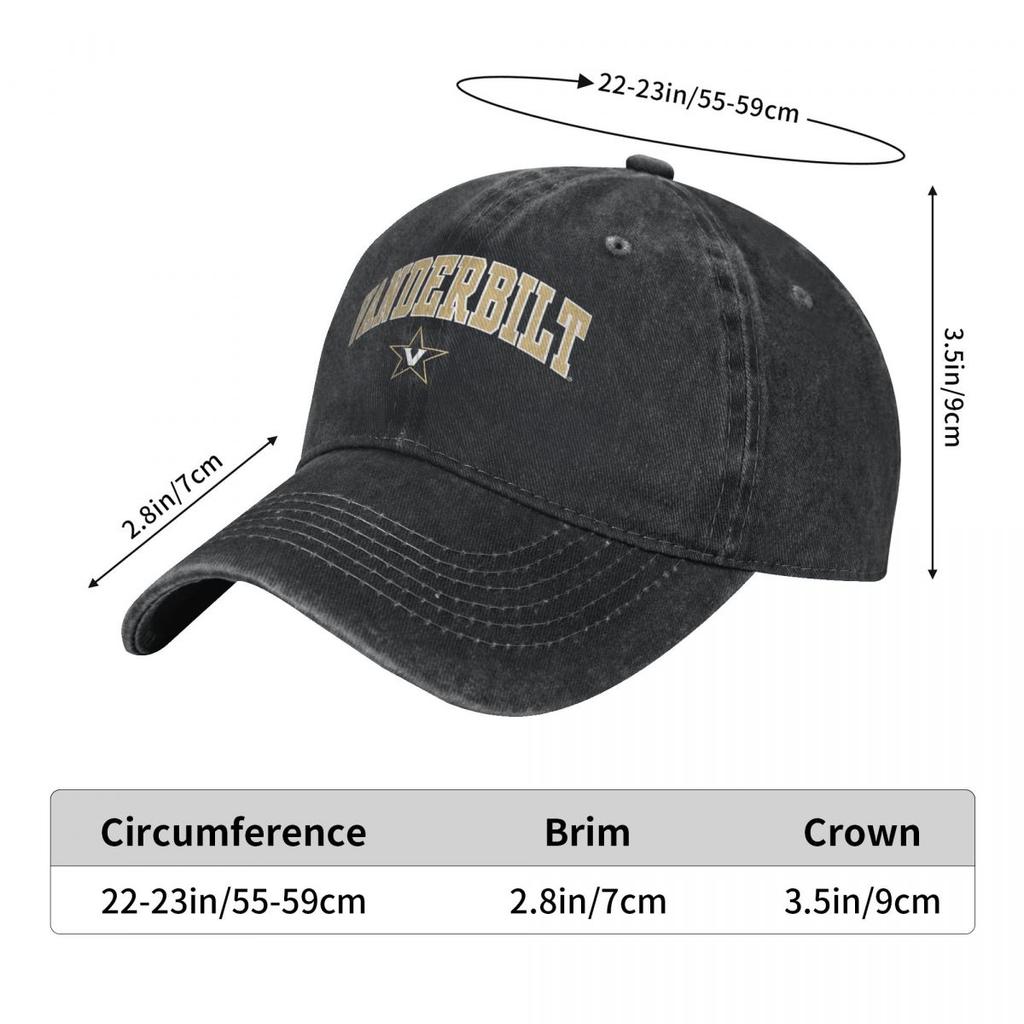 Vanderbilt Commodores Unique Graphic All Seasons demin Trucker Hat Durable for All Seasons Summer Hat Baseball Cap For Men