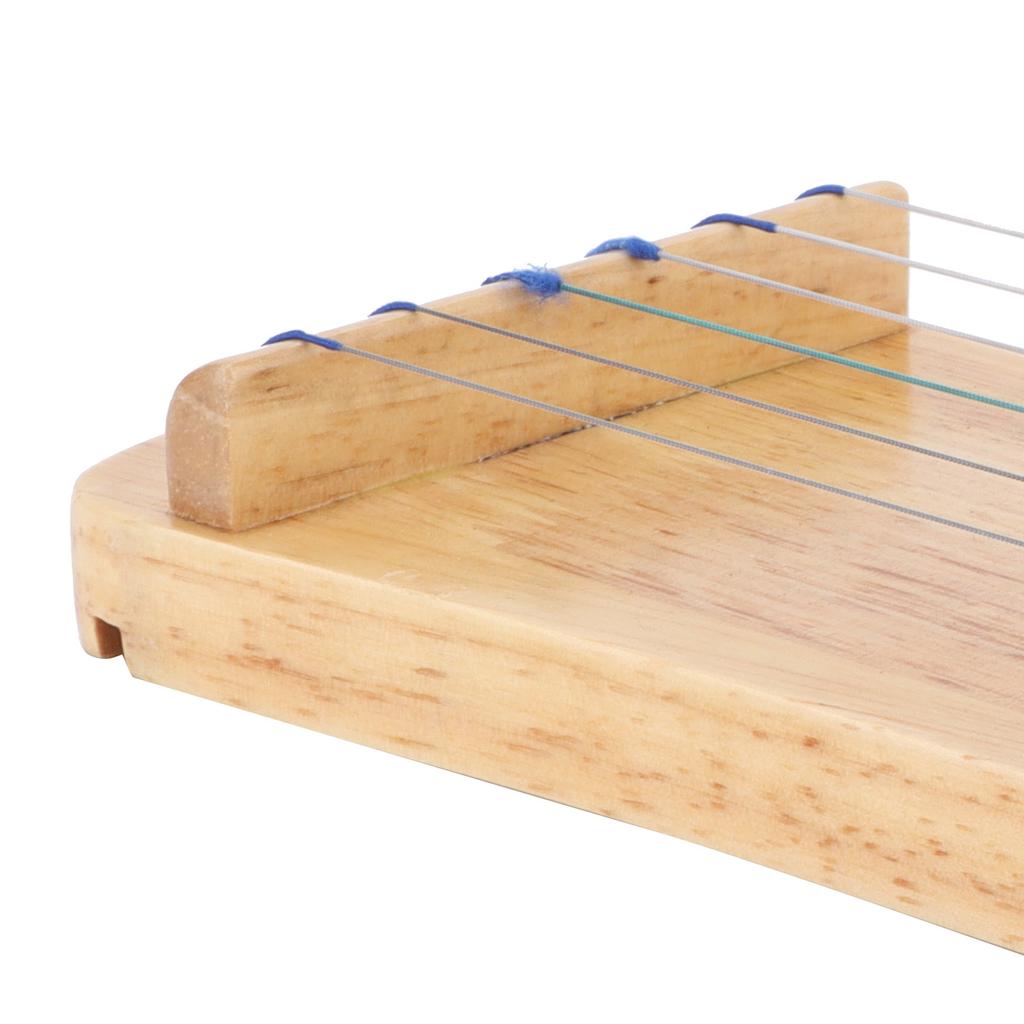 Guzheng Тренажер для пальцев, деревянный 6-струнный мини-музыкальный инструмент, инструмент для практики аппликатуры