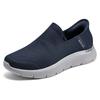 Skechers Слипоны Серия Flash Сетчатые Круглый Носок На Шнуровке Низкие Повседневные Кроссовки Мужские Синий Белый 216491-NVY
