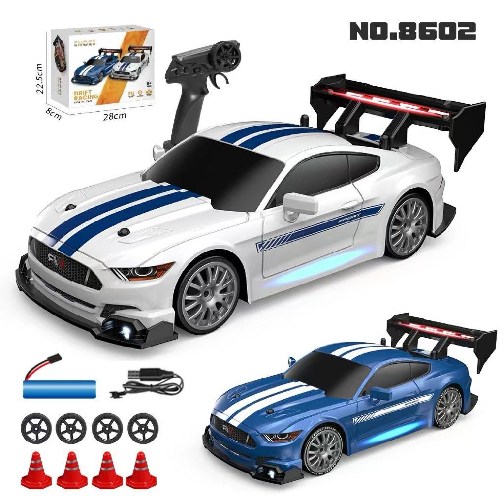 High-Speed 2.4G RC Drift Car: Half-Scale, Four-Wheel Drive, with Lights - Remote Control Toy for Kids