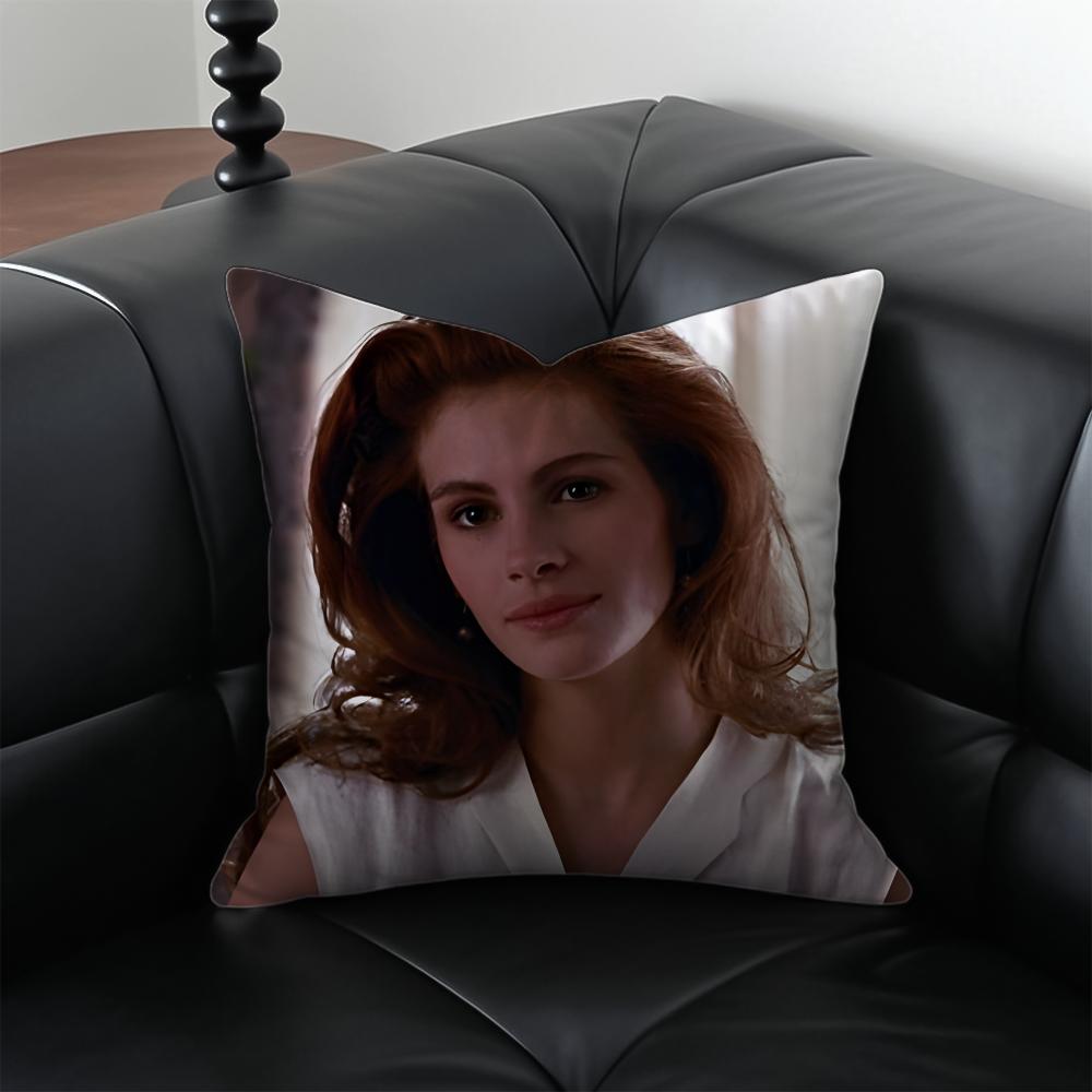 JJulia Roberts Cushion Cover Pillow Case Antidustmite Invisible zipper silky plush cushion