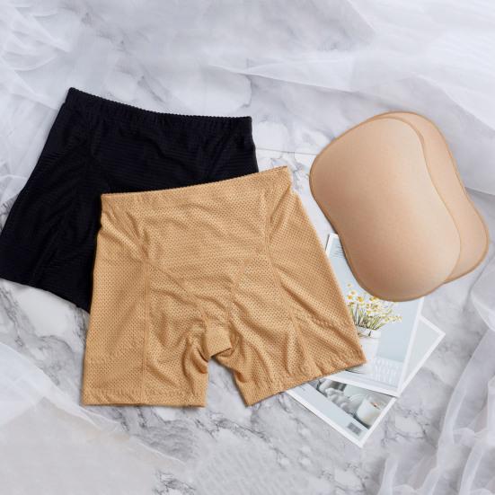 Women Hip Pads Shorts Panties Butt Lifter Shaper Push Up Bottom Shorts Briefs High Waist Solid Color Hip Enhancer Seamless Panties