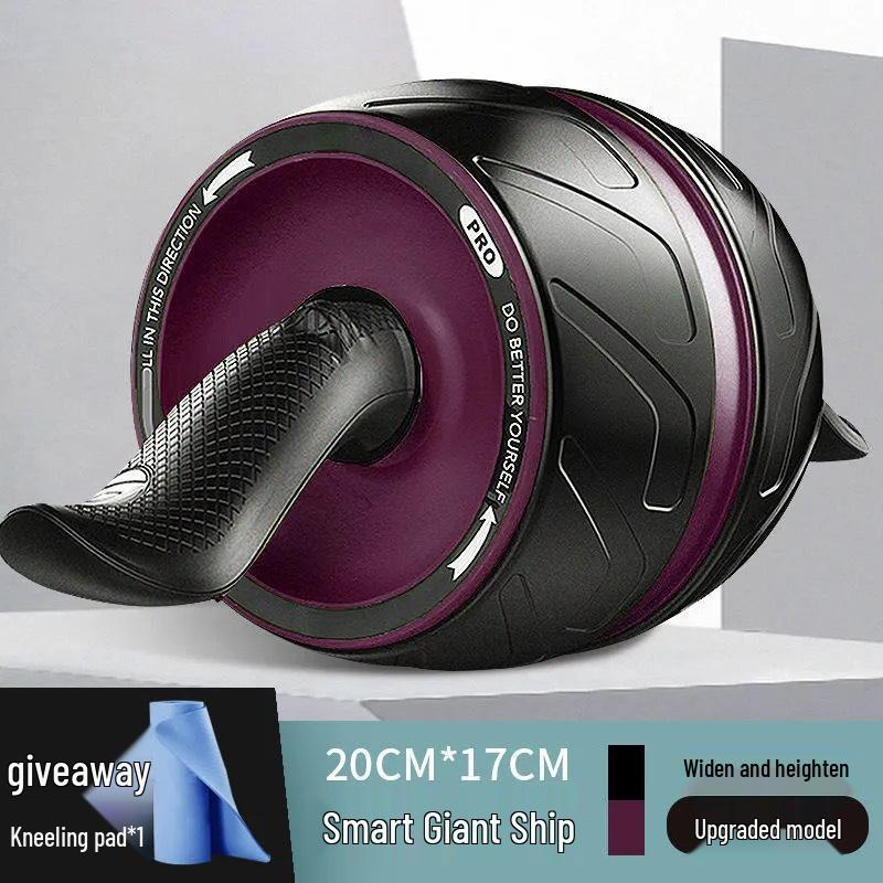 Silent Auto-Rebound Ab Wheel: Beginner Home Ab Muscle Trainer