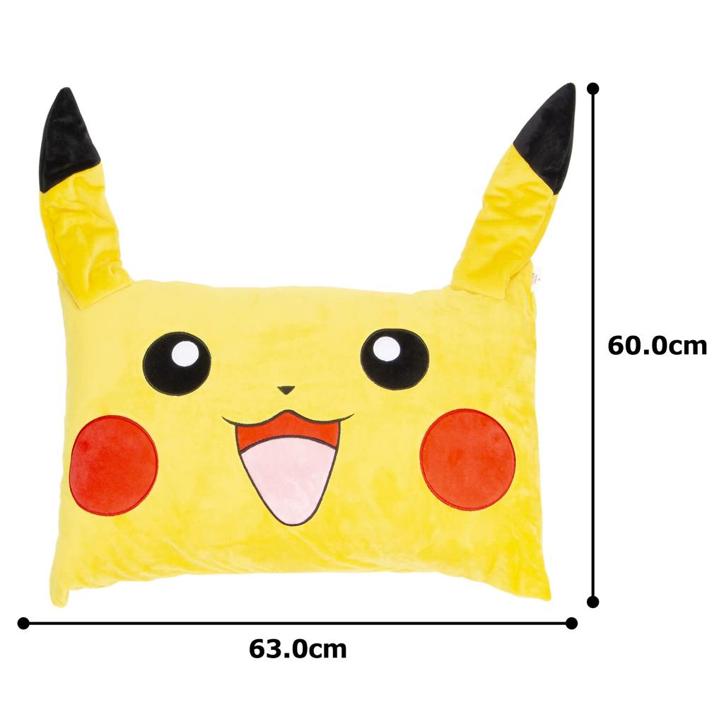MORIPiLO Подушка Morishita для детей и взрослых Pokemon Pikachu желтая 43x63 см пушистый материал набивная подушка персонажи товары Pokemon 4620268