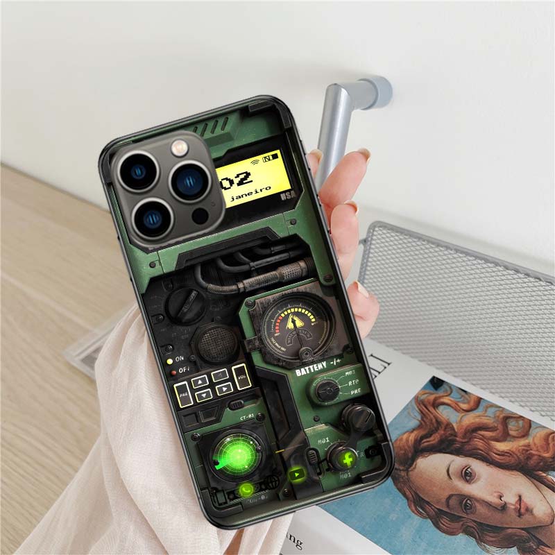 Чехол для телефона с цифровым управлением радаром для iPhone 17 Air 16 15 Pro Max 14 Plus 16E Coque 13 Pro 12 Mini 11 Прозрачная крышка Силикон