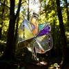 Yousheng 2/4Pcs Acrylic Dancing King Hanging Decoration Handmade Stained Glass Dancer Girl Ornament Spinner Sun Catcher Outdoor Garden Yard Window