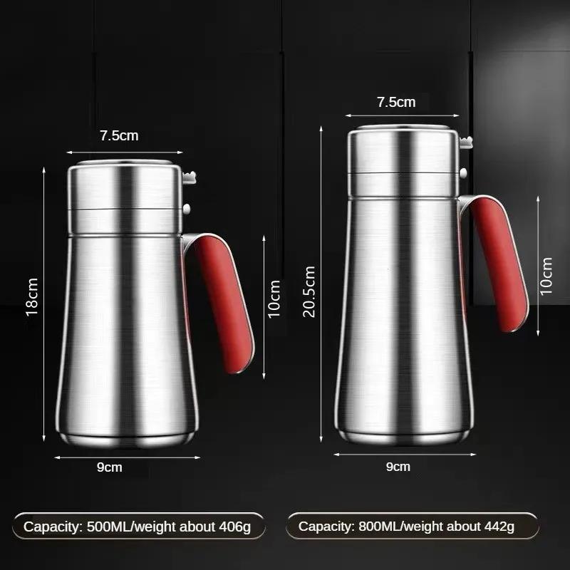 800 мл 304 Нержавеющая сталь Масленка Кухонная емкость для масла Контейнер Пыленепроницаемая бутылка для приправ Диспенсер для масла Кухонный инструмент