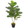VidaXL Artificial Plant with Pot Fig Leaves Green 90 Cm