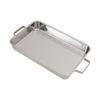 Stainless Steel Fish Baking Tray Sturdy Grill Plate for Meat Cooking Lasagna Silver M