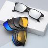 6 In1 Magnetic Clip On Glasses Frames Stylish Outdoors Cat Eye Women Eyeglasses Fashion Trend Polarized Sunglasses