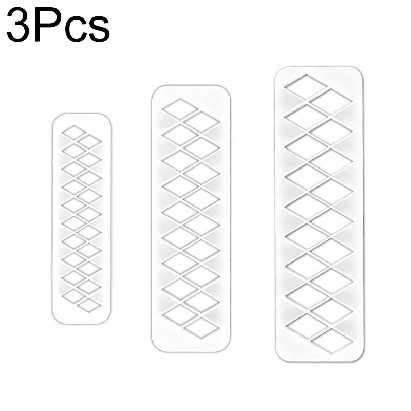 3 шт. Инструменты для выпечки, шестигранная круглая форма для помадки, квадратная треугольная пластиковая форма для украшения торта, геометрическая сетка, форма для печенья