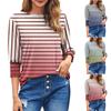 Womens Basic T-Shirts Long Sleeve Curved Hem Summer Tops Fitted Tees Clothing