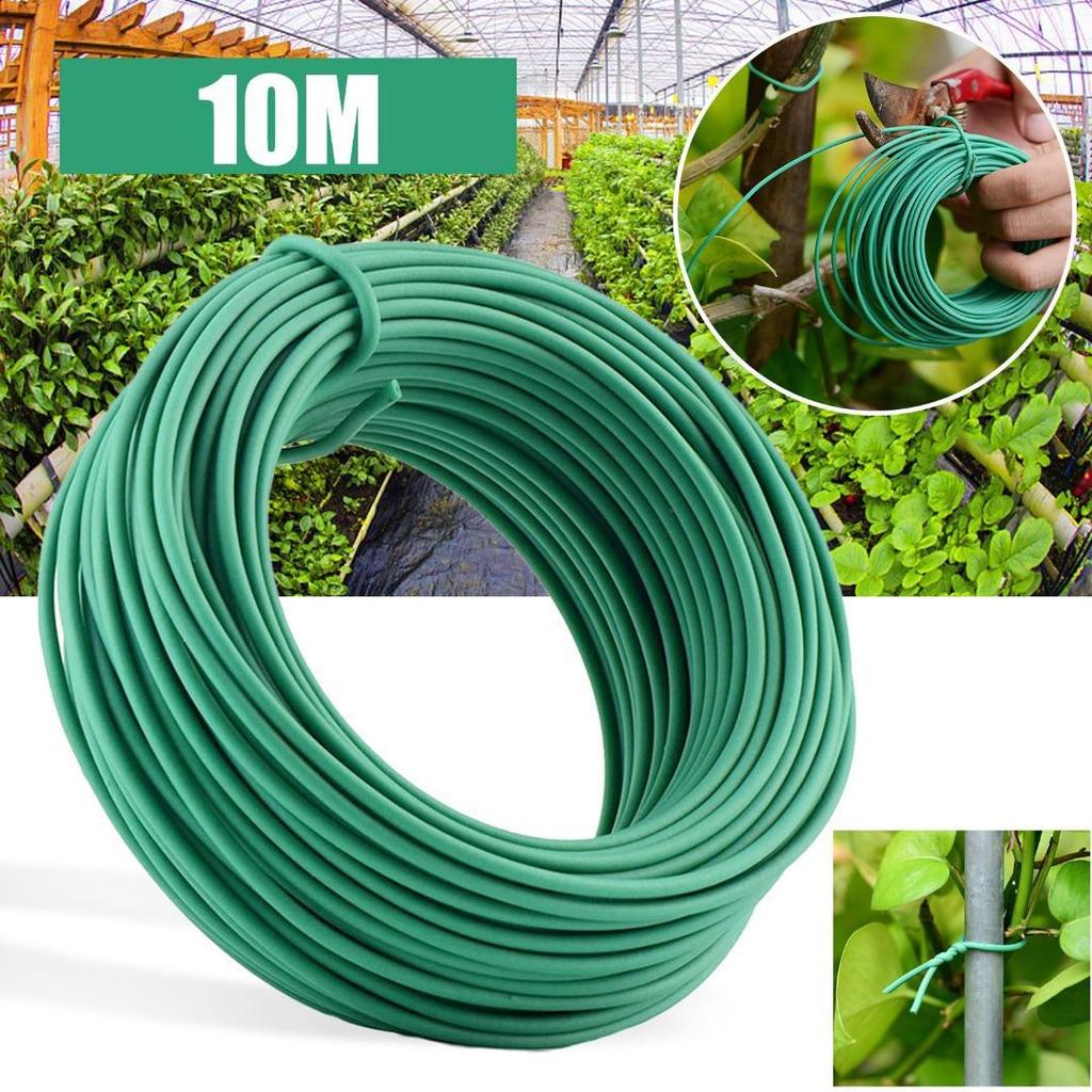 10M Садовая веревка зеленая мягкая гибкая садовая проволока-поддержка кабельная стяжка-скрутка
