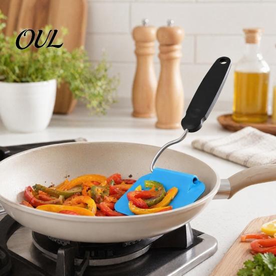 Многофункциональная кухонная лопатка, лопатка для жарки яиц, дизайн с регулируемыми углами, антипригарная, гибкая, термостойкая силиконовая