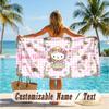 Custom Text Beach Towel, Soft Absorbent Swimming Multi-use TowelHello Kitty