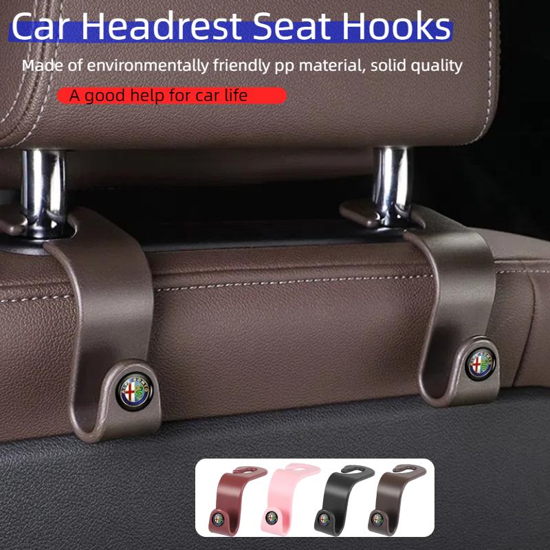 Car Seat Headrest Hook Auto Rearseat Hanger Accessories For Alfa Romeo 159 Giulietta Giulia 147 Mito 156 166 GT Stelvio F1 Brera sjh899