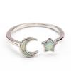 New Golden Treasure Star Moon Open Ring Fashion Versatile Ring