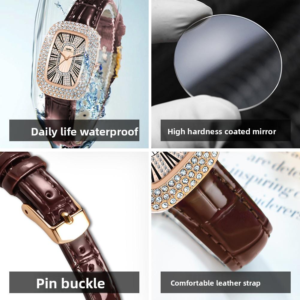 Часы марки OPK, инкрустированные бриллиантами, простые и элегантные кварцевые часы, женские часы, женские часы