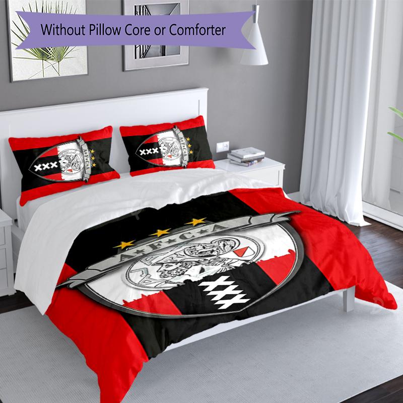 3pcs AFC Ajax Duvet Cover Set, Includes 1 Duvet Cover and 2 Pillowcases,Skin-Friendly&Comfortable Fabric,Suitable Bedding Sets