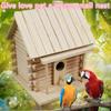Wooden Birds Nest Box New Breeding Parrot Swallows Nest Outdoors Roof Wooden Bird House Hanging Decoration