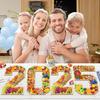 Wooden Charcuterie Board 2025 Graduation Decorations Fillable Numbers Tray for Fruit Cheese