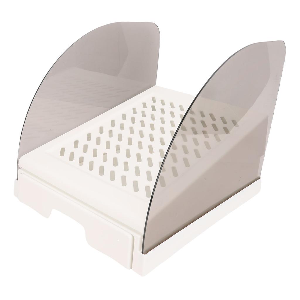 Cat Litter Ramp with Drawer Baffles Height Elevated Litter Box Step Stool Anti Tracking Easy To Clean