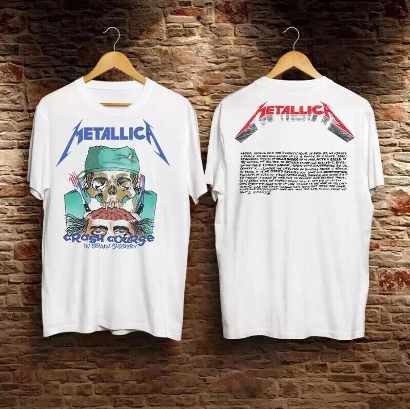Metallica Crash Course in Brain Surgery 1987 Tour Vintage Style S-4XL Unisex T-Shirt