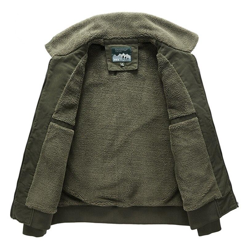 Bomber Jacket Parka Coat Men Winter Warm Thick Fleece Fur Collar Military Coat Men Brand Army Tactics Jacket Men 6xl