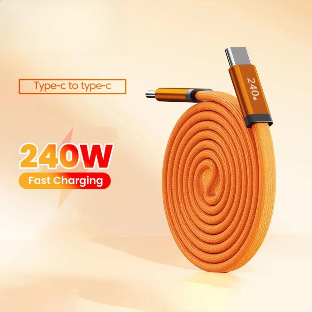 240W Magnetic Type‑C to Type‑C Fast Charging Cable High‑Speed Data Cord Universal Charging Line for Samsung iPhone 17 16 Xiaomi