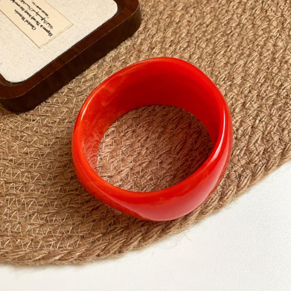 Exaggerated Wide Chunky Bangles Irregular Hand Ring Geometric Bracelets  Women