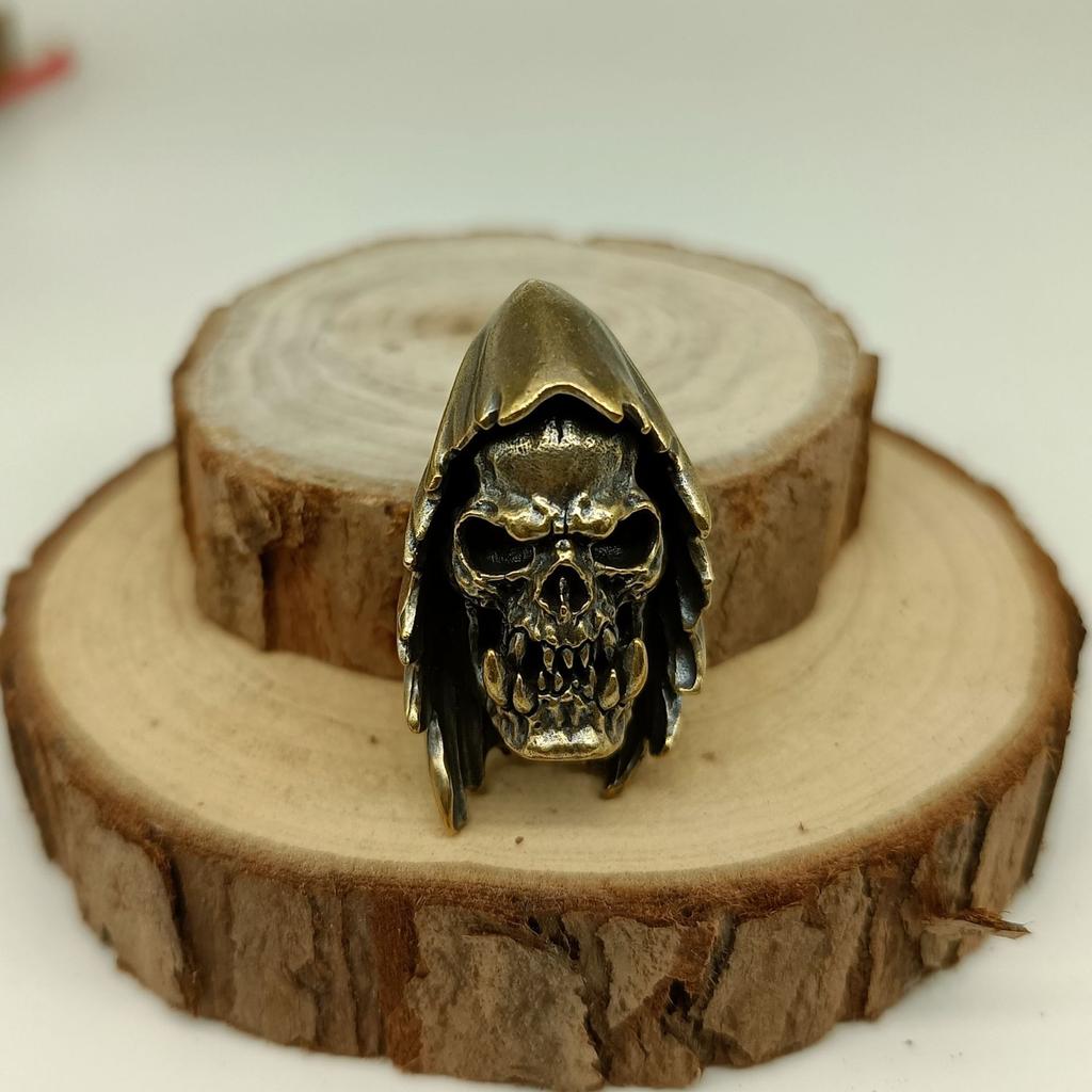 Brass Rogue Orc Head Knife Beads Lanyard Pendants Jewelry Outdoor EDC Hangings DIY Paracord Keychains Accessories