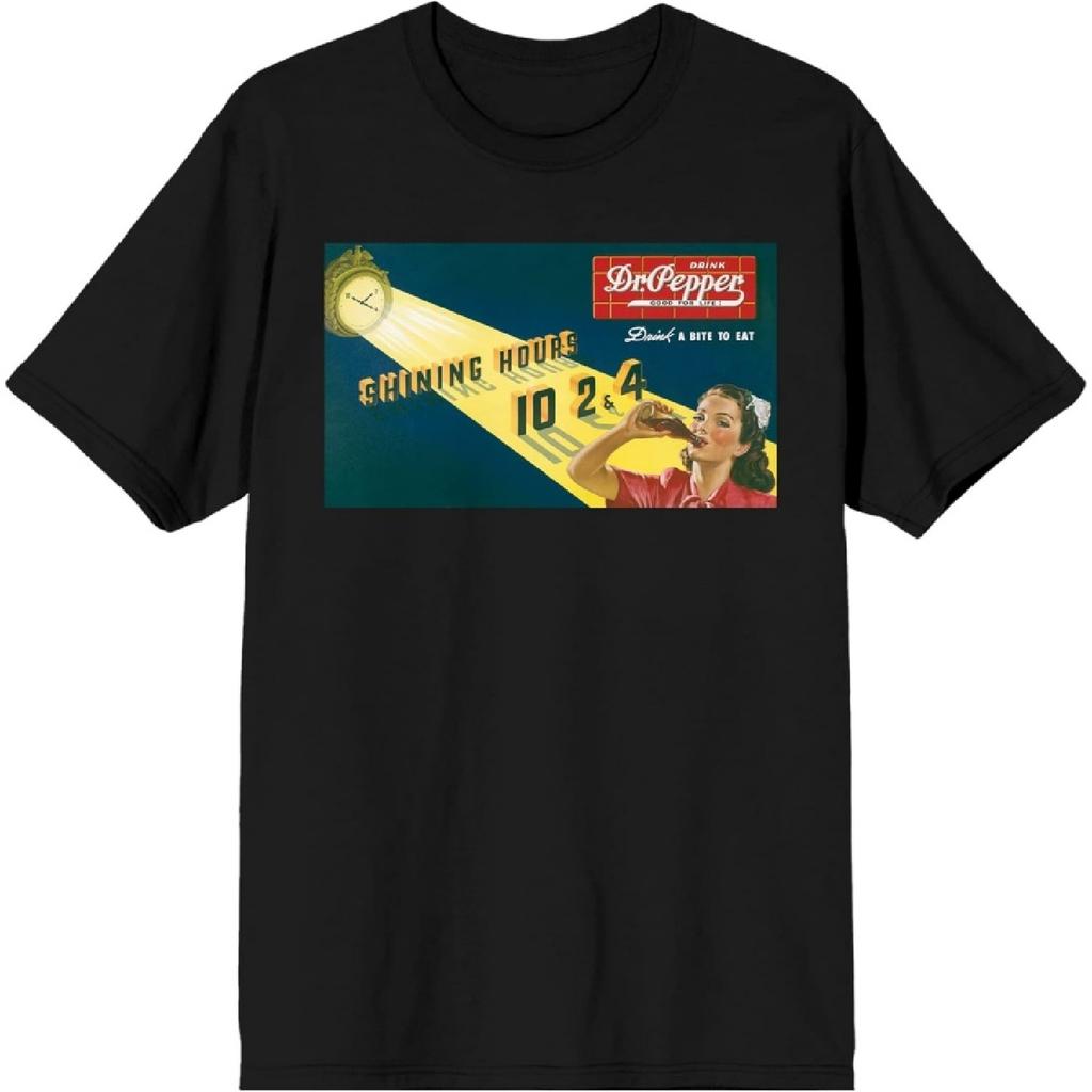 Мужская черная футболка Dr Pepper Shining Hours Винтажная реклама