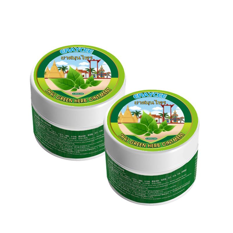 Thai Green Herbal Ointment for Cold and Headache, Analgesic Ointment, Refreshing and Refreshing, Cold, Headache, Dizziness, Tiger Balm