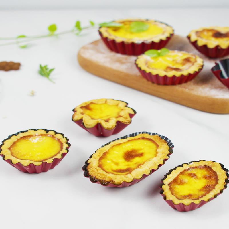 Mini Pie Mold 1 Pcs Carbon Steel Nonstick Egg Tart Baking Pan for Cupcake Muffin Pastry Kitchen