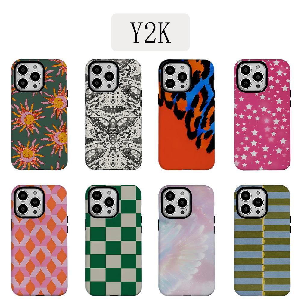 Роскошный ретро-чехол для телефона Y2K с солнцем для iPhone 17 16e 16 15 14 13 12 11 X XS XR XSMAX 7 8 Air Pro Max Plus Роскошный двухслойный