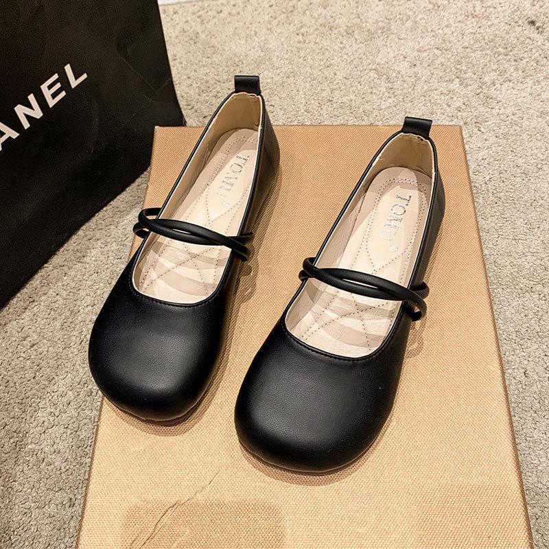 Evening Breeze Gentle Soft Sole Mary Jane Single Shoes Summer New Retro Shallow Mouth Versatile Lazy Bean Shoes