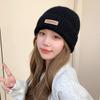 Женская шерстяная шапка Зимняя Новая в японском стиле Теплая Защита ушей Холодная шапка Шапка бини Подчеркивающая лицо Маленькая Вязаная шапка Шапка-пуловер