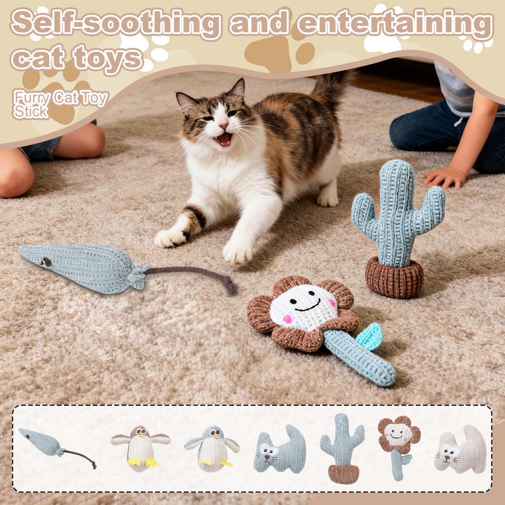 Игрушки для кошек для саморазвлечения и снятия скуки, кошачья мята, устойчивые к износу, прорезыватели, плюшевая дразнилка-кошечка, товары для питомцев, игрушки для кошек