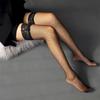Fashion Woman Girls Lolita Ultra Thin Elastic Stockings with Non-slip Silicone Female Sexy High Over The Knee Gothic Stocking Hosiery Black Plus Size