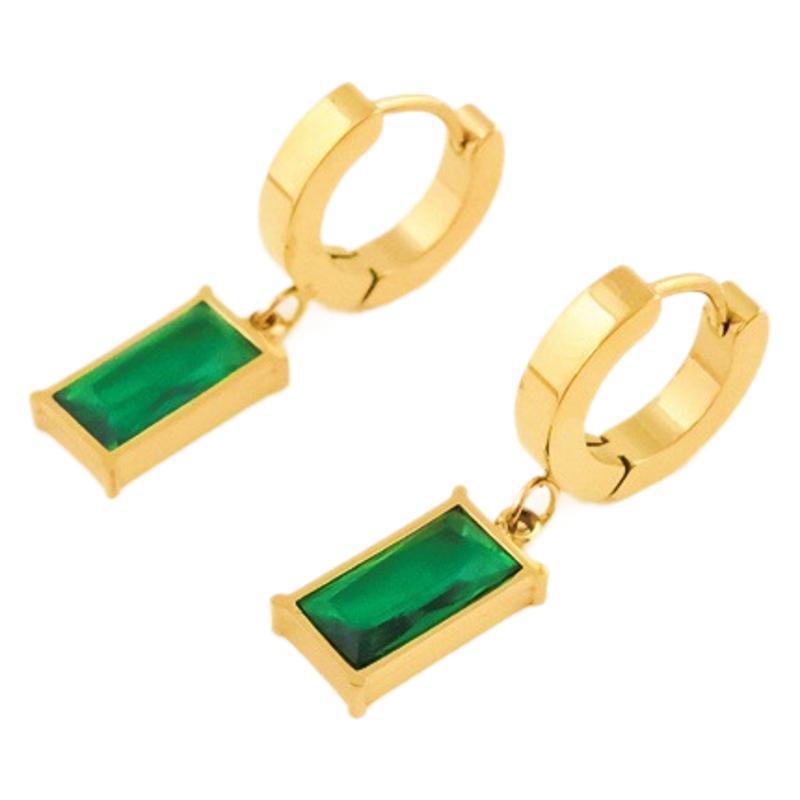 Бирюзовый Ear Cuff в стиле Лайт Люкс - Титановая Сталь, Стойкий Цвет, Серьга в Корейском Стиле.