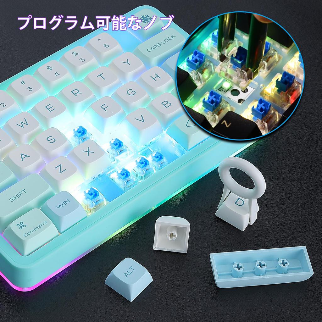 Koolertron Макро с поворотным программируемым числовым ярлыком RGB Подходит для видео и рисования Одноручная клавиатура, Клавиатура, Программируемая, Ручка,