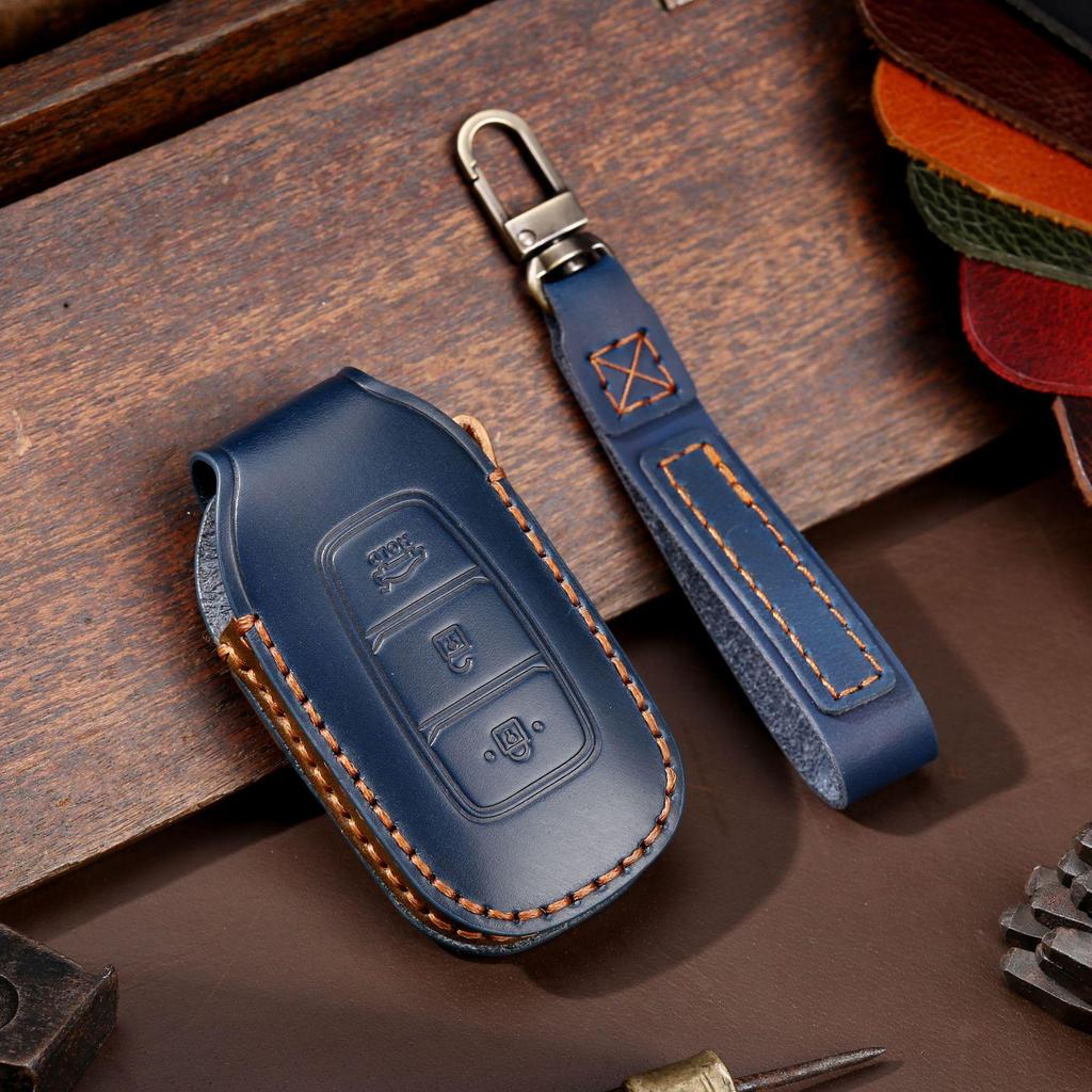 Leather Car Key Cover for Hyundai Fiesta - Cross-Border Hot-Selling Accessory