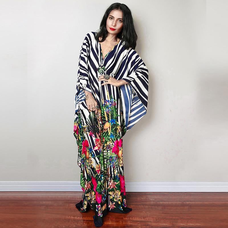 2022 накидки с принтом, сексуальное летнее пляжное платье с глубоким v-образным вырезом, туника, кафтан, женская пляжная одежда, купальник, халат De Plage Q1289