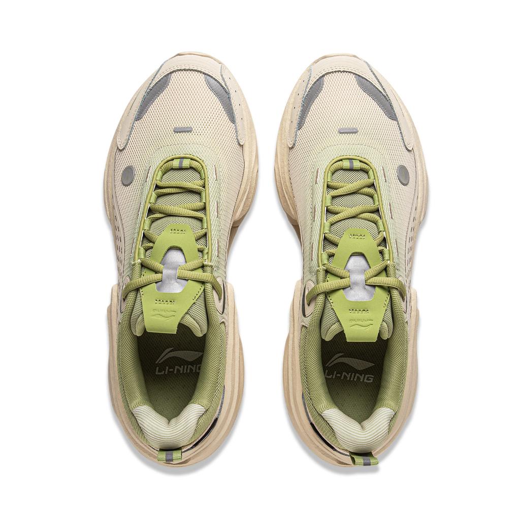 Li Ning Absolute Shadow CRC Второе поколение Светоотражающие Легкие Модные Нескользящие Амортизирующие Низкие Повседневные Кроссовки Мужские светло-зеленые AZGV049-2
