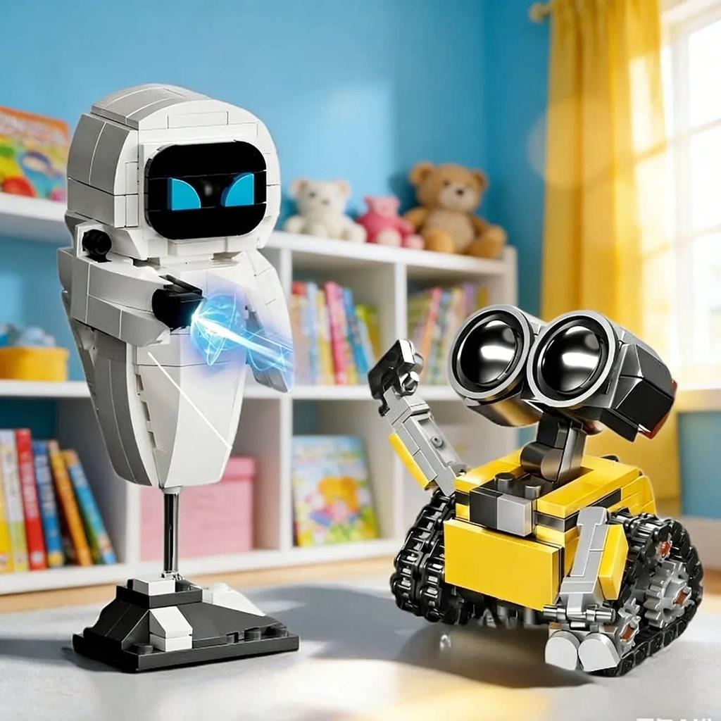 Classic Movie Walle Eva Robot Building Block Set Assembly Model MOC Educational Toy Brick Assembly Gift For Kids And Adults