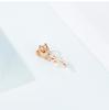 Rose Gold Rose Ruby Pearl Diamond Pendant, Necklace Collarbone Chain