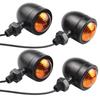 TaJiMy Motorcycle Turn Signals Cannonball Type Set of 4 Universal Custom Harley Steed