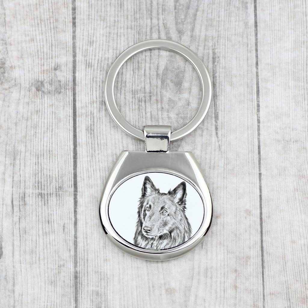 Belgian Shepherd Dog, Belgian Sheepdog - Keychain with a Dog, Keychain with a Print, Personalized Pendant from the Art-Dog Brand